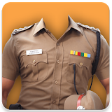 Police suit photo frames icon