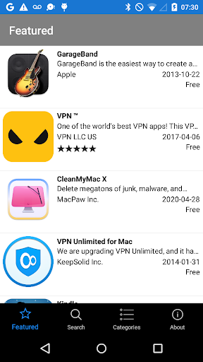 Android application Desktop Apps screenshort