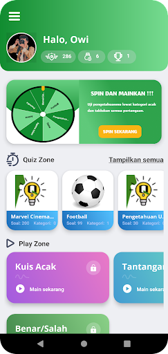 Android application Quiz Open Minded screenshort