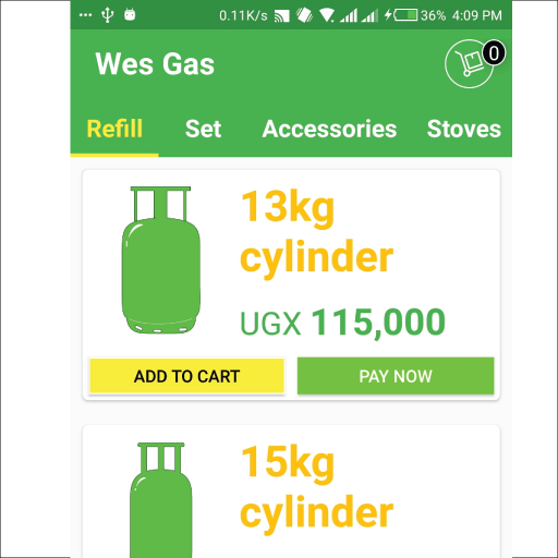 Android application WES Gas screenshort