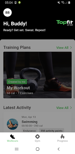 Android application Topfit St. Ingbert screenshort