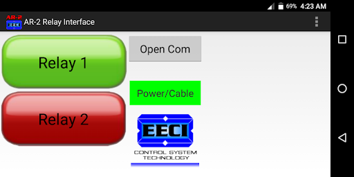 Android application AR-2 USB Relay Control App screenshort