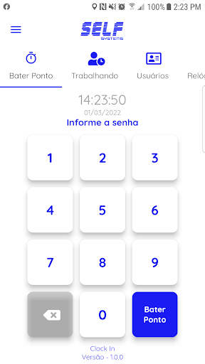 Android application Clock-In screenshort