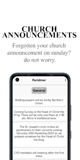 Android application Parishner screenshort