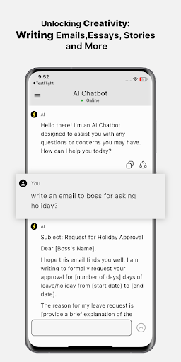 Screenshot of ChatBot - AI Writer Assistant