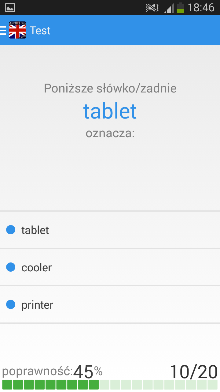 Android application Angielski - Ucz się języka screenshort