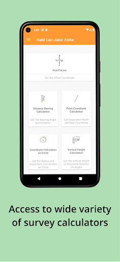 Android application Ind Survey Field Calculator screenshort