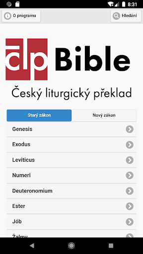 Android application Bible, Český liturgický překla screenshort
