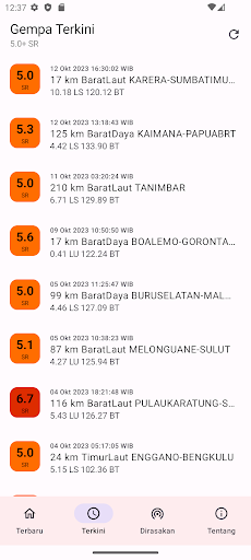 Info Gempa Terbaru Screen 2