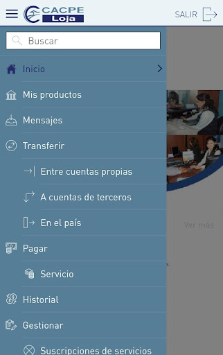 Android application CACPE Loja screenshort