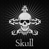 Black Skull Atom Theme icon