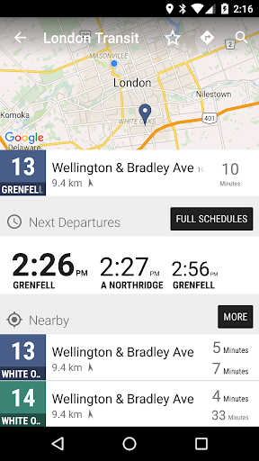 London Bus - MonTransit Screen 2
