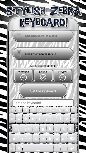 Temas del teclado de la cebra