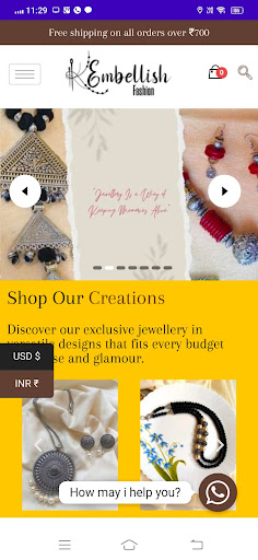 Android application Embellish Fashion screenshort
