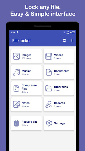 Android application File locker - Lock my files screenshort