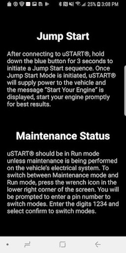uSTART ® Screen 3