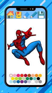 Spider super hero coloring man Mod Apk Unlimited Money 4