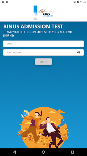 Android application BINUS Admission Test screenshort