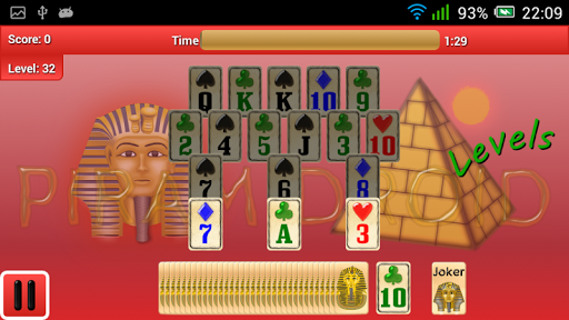 Piramidroid Levels. Card Game Screen 3