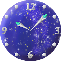 Starry sky clock widget Analo