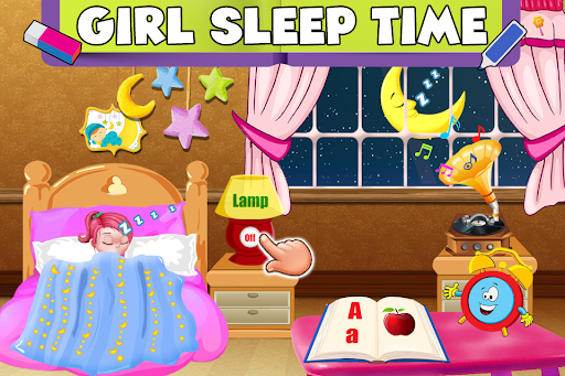 Little Girl Learning Day Story