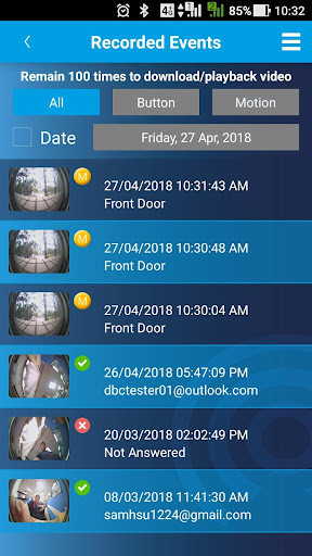 DoorCam Screen 3