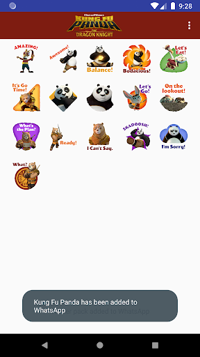 Kung Fu Panda TV Stickers