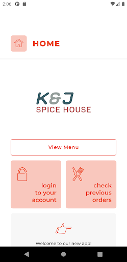 Android application K & J Spice screenshort