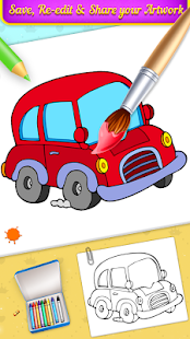 Vehicle Drawing and Coloring B Screenshot