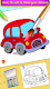 screenshot of Vehicle Coloring Book Game