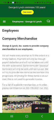 Android application George and Lynch, Inc. screenshort
