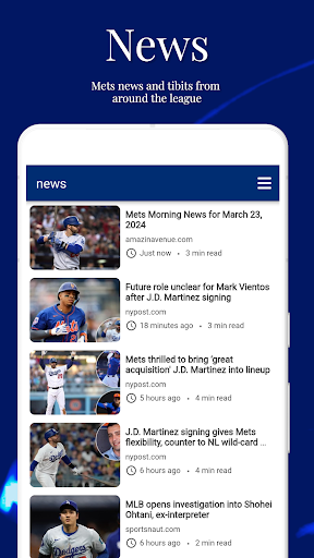 Android application New York Baseball - Mets screenshort