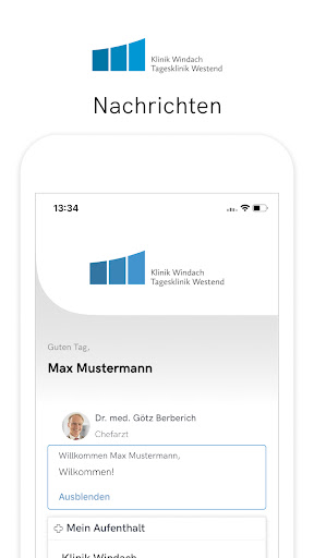 Klinik Windach Patientenapp Screen 2
