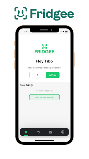 Android application Fridgee screenshort