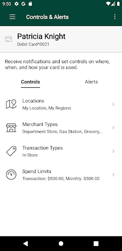 LorMet CardControl Screen 2