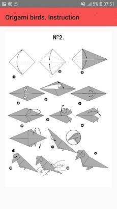 Origami birds. Schemes, instruのおすすめ画像3
