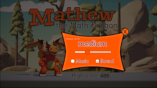 Android application Mathew the Math Dragon screenshort