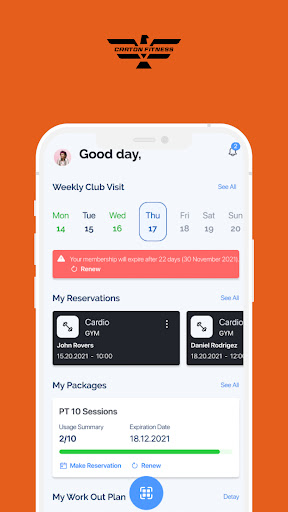 Android application CRATON FITNESS screenshort