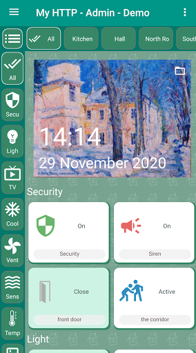 Android application Smart Home Globe mqtt http screenshort