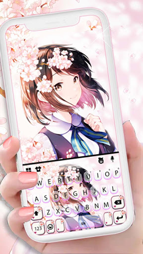 Android application Sakura Breeze Girl Theme screenshort