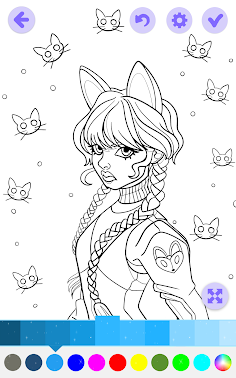 Girl's Creepy Coloring Book - Screenshot 2