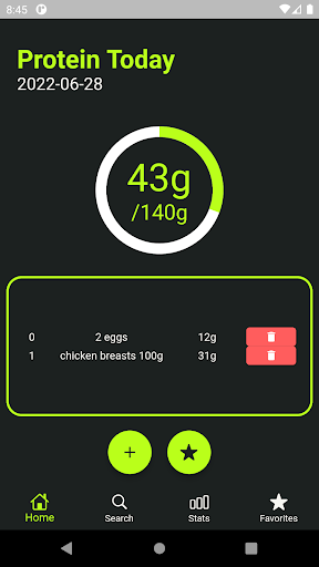 Android application Protein Today screenshort