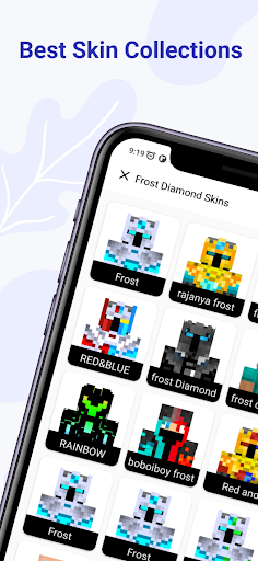 Android application Frost Diamond Skins screenshort