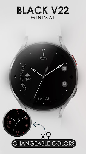 Minimal black v22 watch face Screen 3