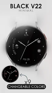 Minimal black v22 watch face