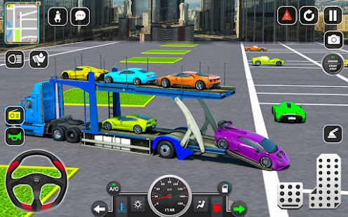 Trailer Truck Car Transport 3D Screenshot