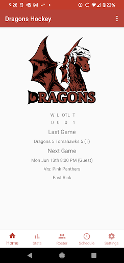 Android application Dragons Hockey screenshort
