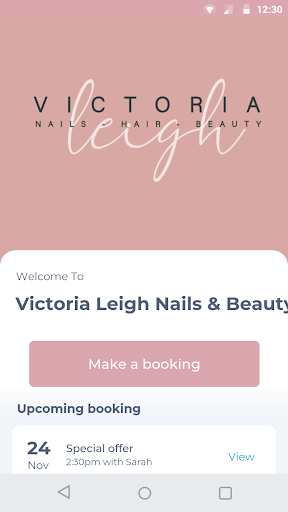 Android application Victoria Leigh Nails & Beauty screenshort