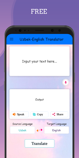 Android application Uzbek - English Translator screenshort