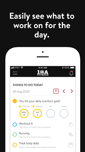 Android application 18A Fitness screenshort